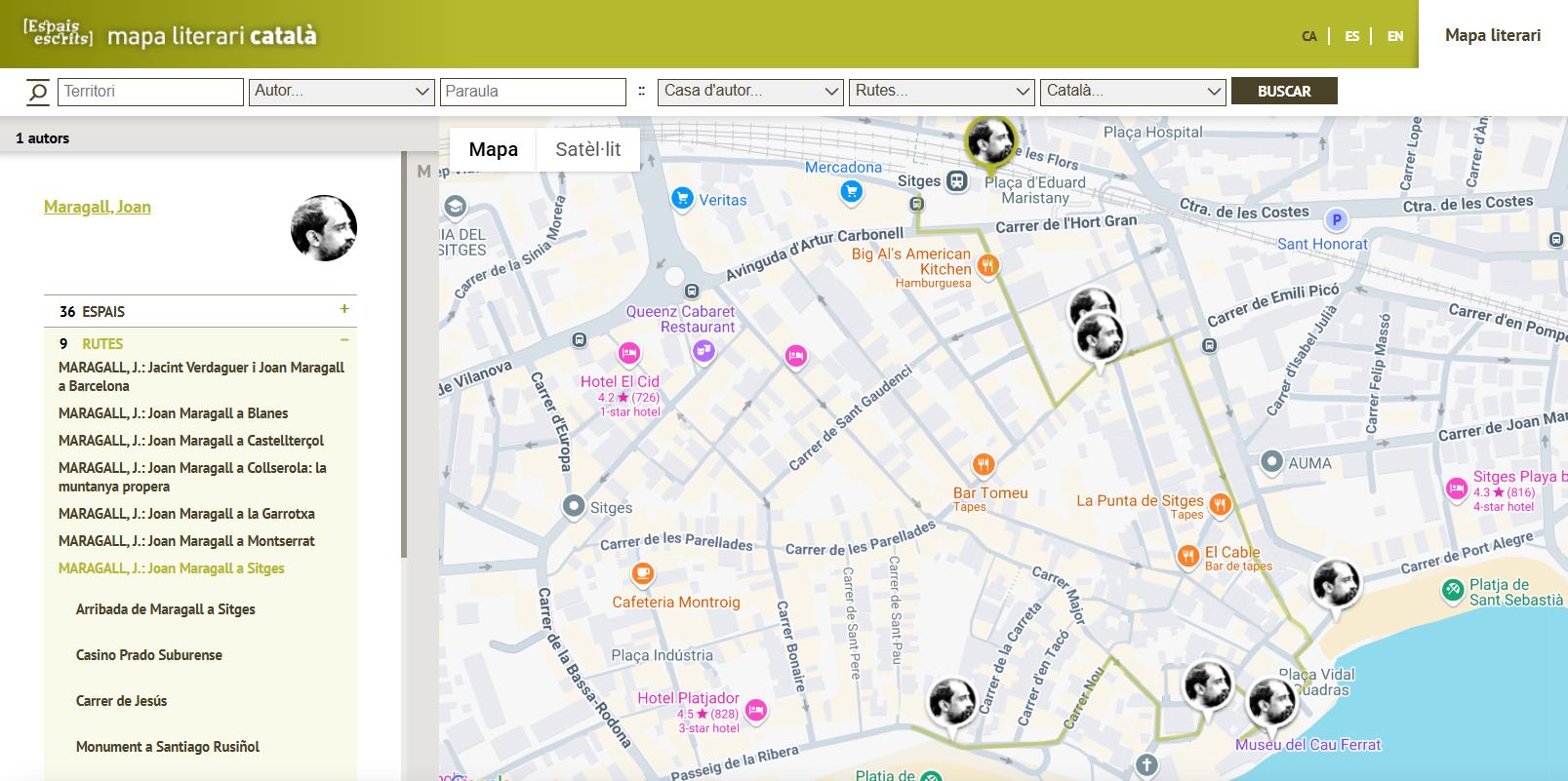 Joan Maragall a Sitges