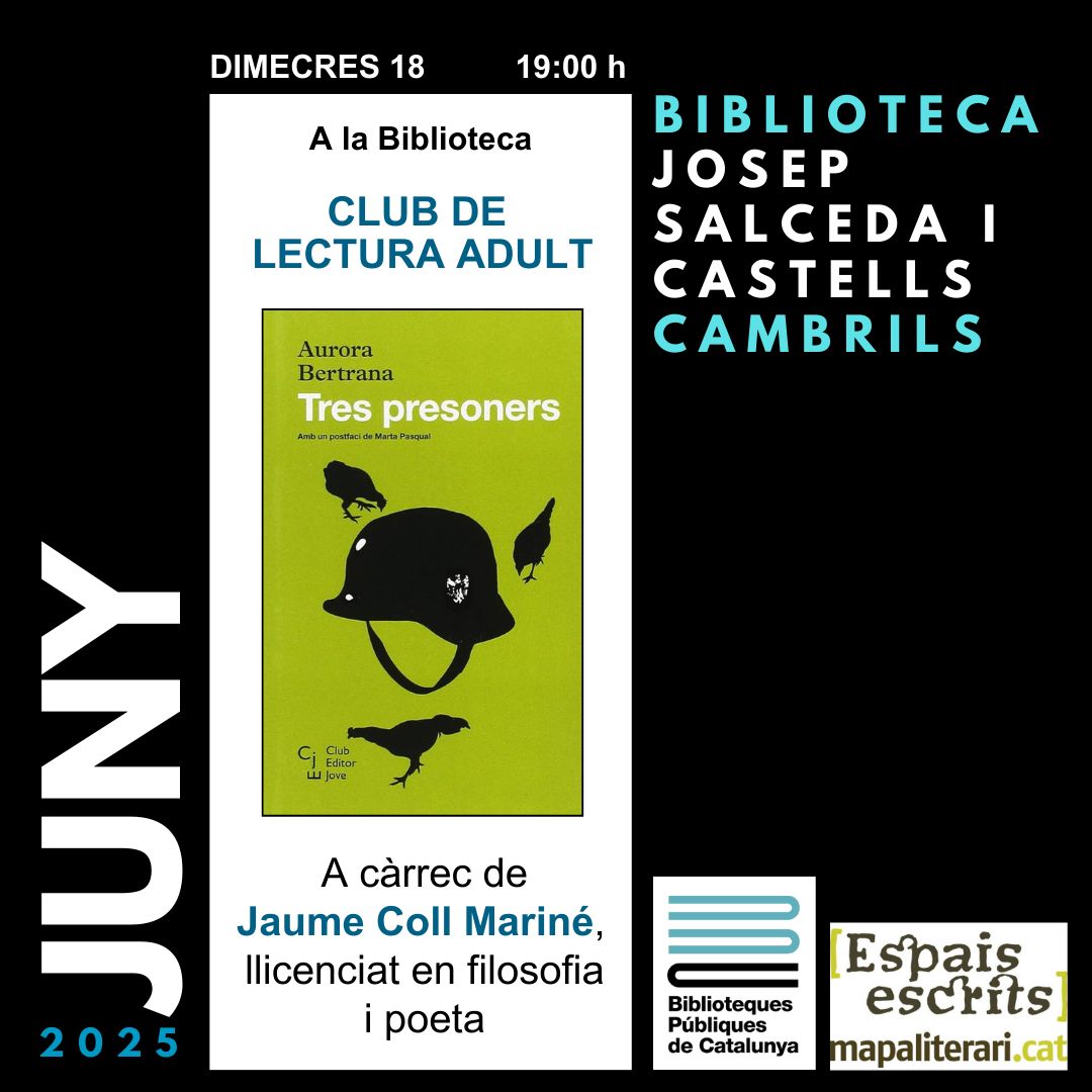 Club de lectura adult «Tres presoners» d'Aurora Bertrana