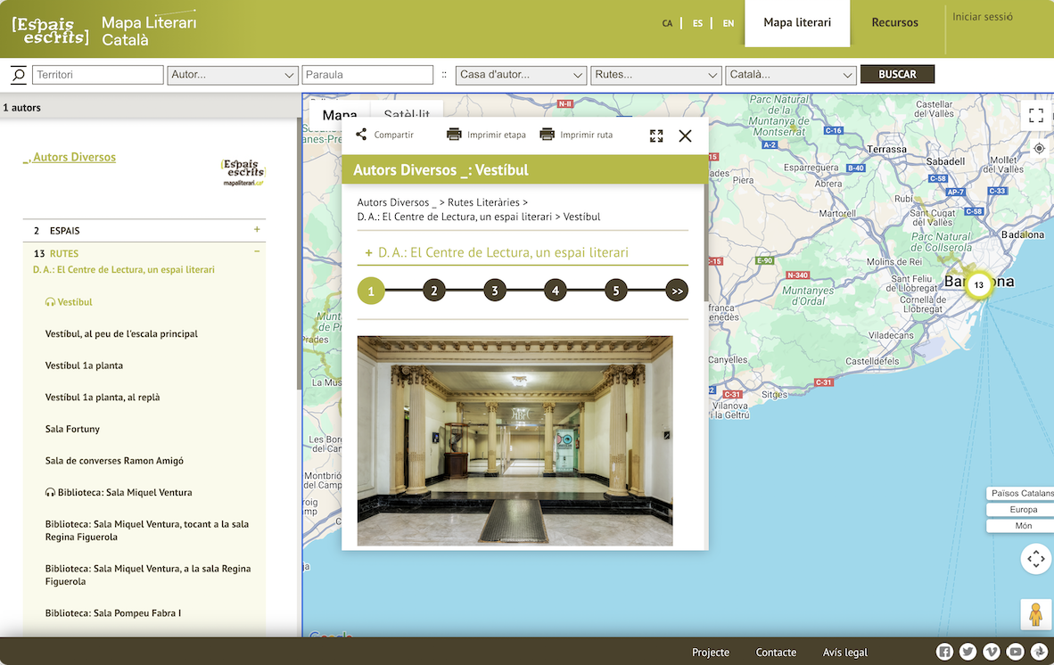 El Centre de Lectura, un espai literari