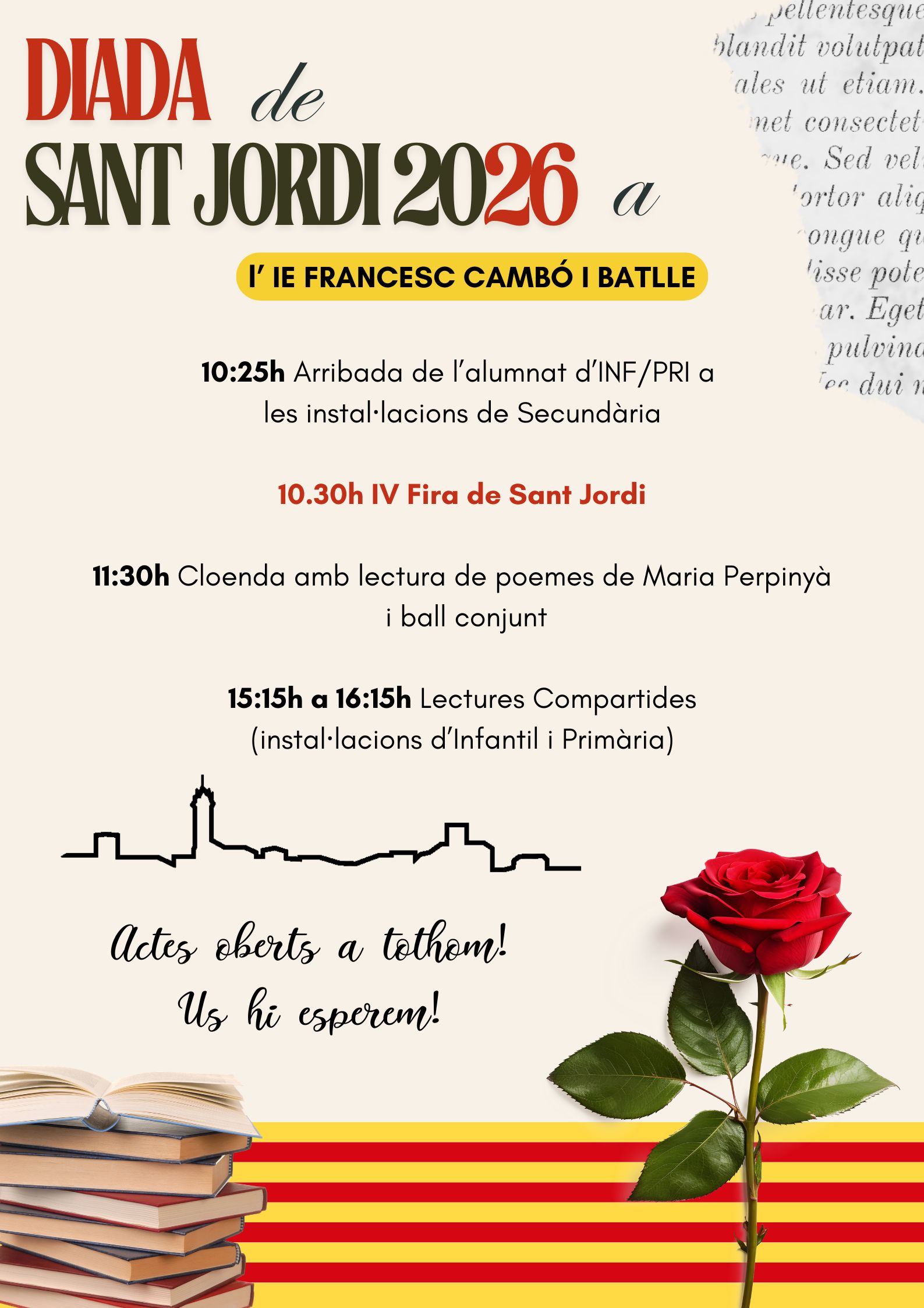 SANT JORDI 2026: Roses, llibres i 125 anys de Maria Perpinyà