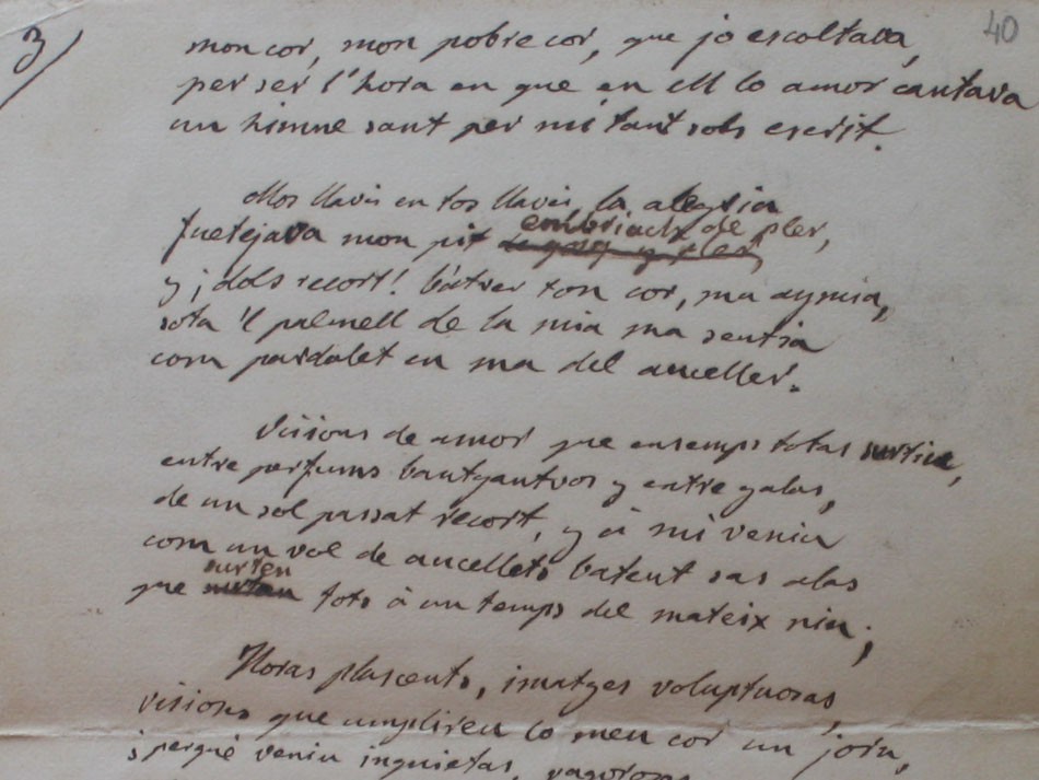 Manuscrit de Víctor Balaguer