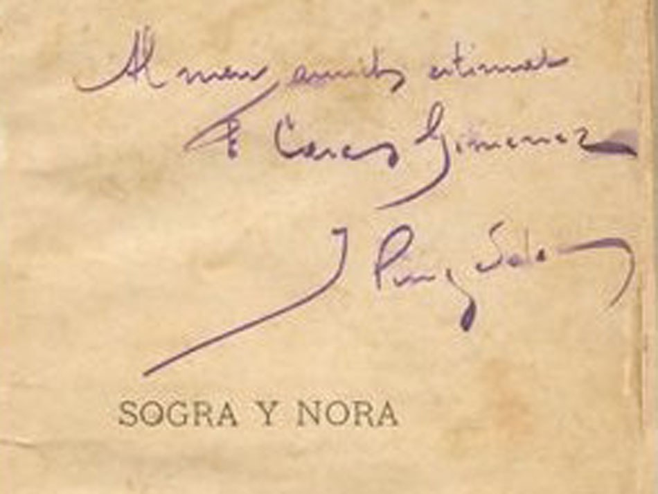 Dedicatòria de Josep Pin i Soler