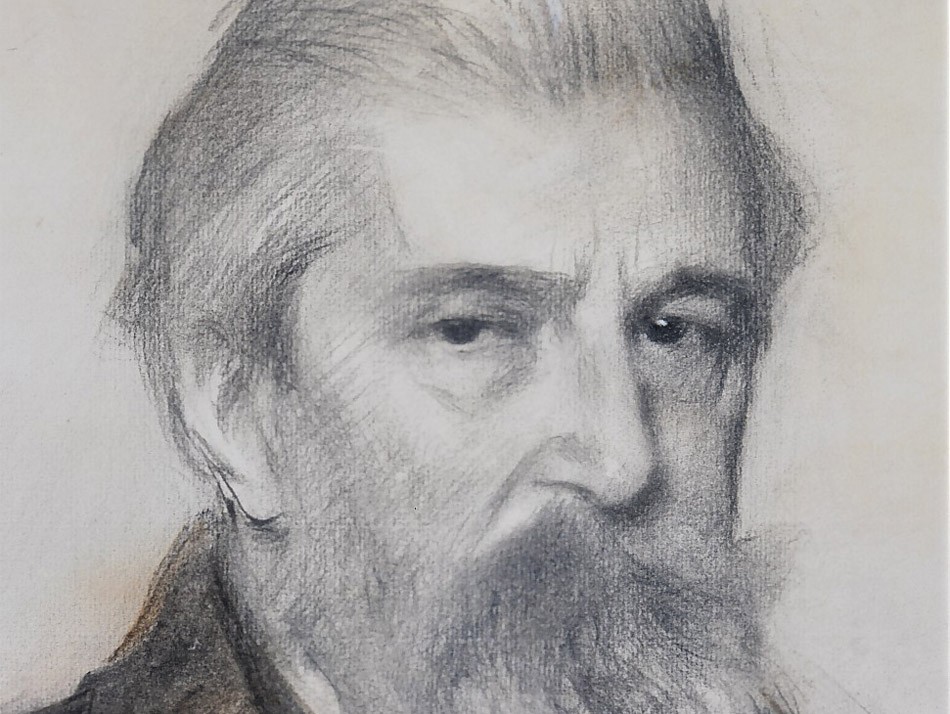 Retrat de Rusiñol per Ramon Casas