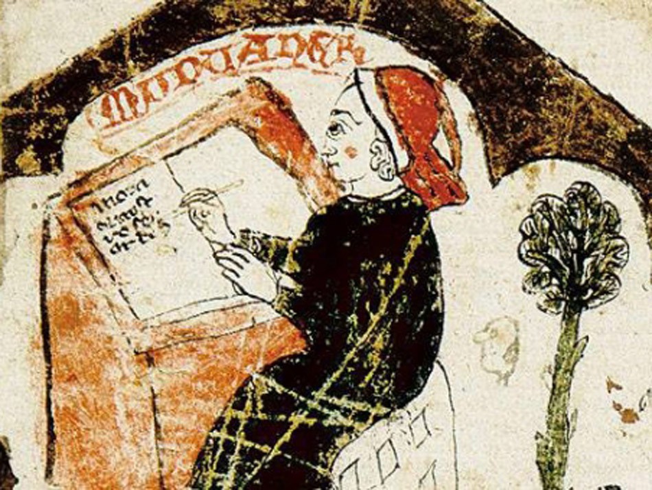 Miniatura del Còdex del segle XIV de la Crònica de Ramon Muntaner a la Biblioteca de l'Escorial. 