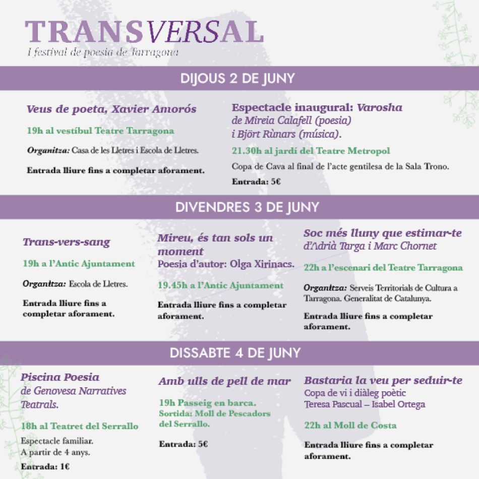 Festival Transversal, festival de poesia de Tarragona