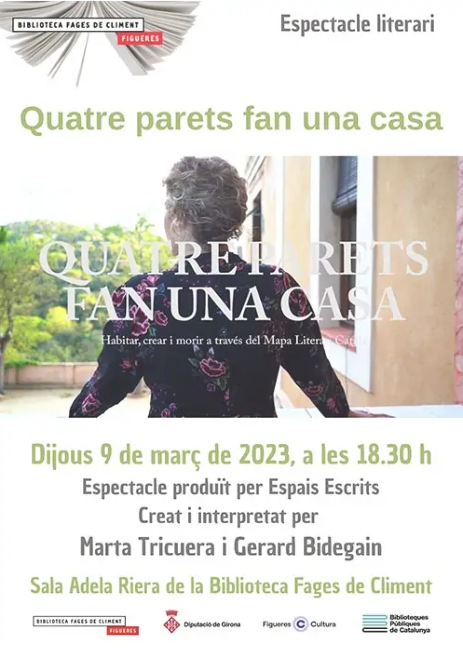 'Quatre parets fan una casa', espectacle literari