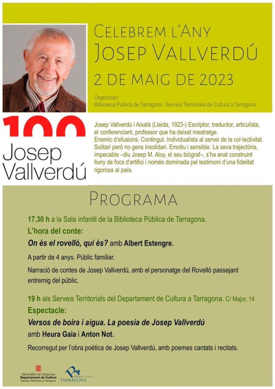 Celebrem l'any Josep Vallverdú